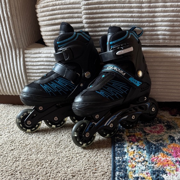 Caroma Black and Blue Kids Inline Skates - Picture 1 of 7